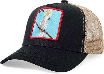 Classic Unisex Various Animal Series Embroidery Farm Adjustable Mesh Snapback Trucker Hat
