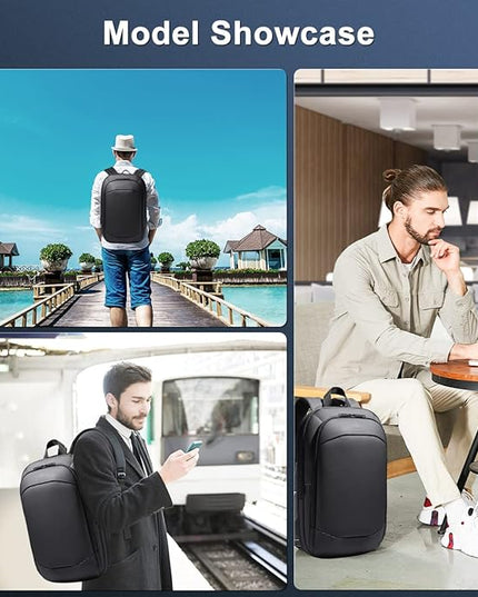 Business Backpack for Men 17 Inch,Slim & Expandable Waterproof Travel Laptop Backpack with USB Charger Port,Anti-Theft Lightweight Large Work Computer Bag,College Laptop Backpacks Gifts for Men Women