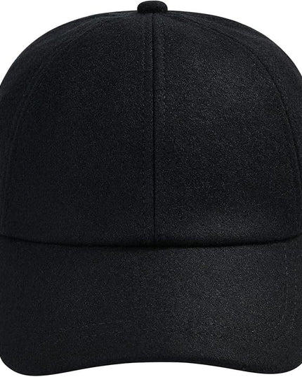 BOTVELA Wool Baseball Cap for Men Adjustable Unstructured Tweed Hat