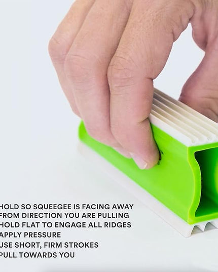 FurDozer Pet Hair Remover & Auto Detailing Tools - Cat & Dog Hair Remover for Carpets, Car Interiors, Couches, Bedding, & Pet Furniture (Green, X3 MINI - 3.5" Long)