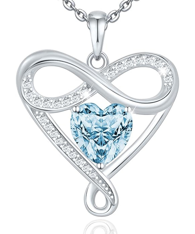 925 Sterling Silver Infinity Necklace - Exquisite Silver Jewelry for Women, Love Heart Necklace for Birthday, Anniversary, Valentine’s Day - Ideal Gift for Girlfriend, Wife, Mom, or Her