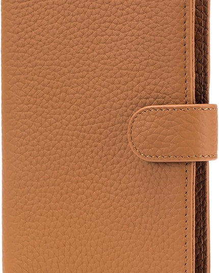 RFID Passport Holder Travel Wallet Compact for Women, Leather Passport Wallet with Card Holders,Zippered Coins Pocket and Cash Compartment, Brown