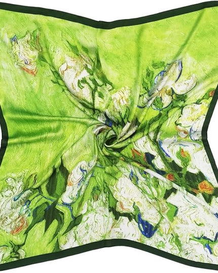 Julunar Silk Like Head Scarf for Women - Satin Large Hair Scarves - 35" Square Silk Hair Wrap for Sleeping with Gift Packed