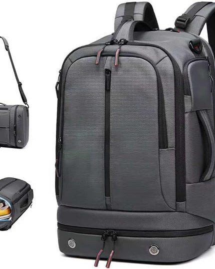 Somago 16 Inch Laptop Backpack Water Resistant Carry On Daypack Backpack Anti Theft Travel Rucksack Backpack with Shoe Compartment Shoulder Strap for Men Women, 33L (Grey)