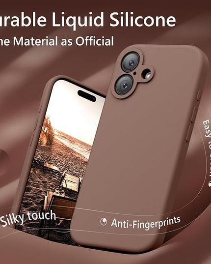 FireNova Magnetic for iPhone 17 Case, Compatible with MagSafe, [Integrated Silicone Camera Control Button] [Camera Protection] Anti-Scratch Microfiber Lining Phone Case, 6.3", Light Brown
