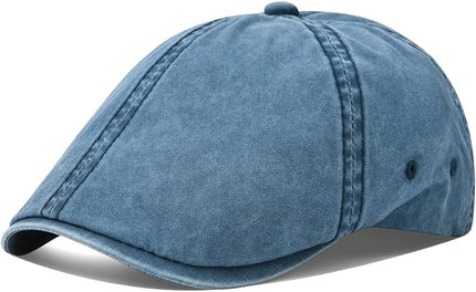 VOBOOM Cotton Washing Flat Cap Cabbie Hat Gatsby Ivy Irish Hunting Newsboy