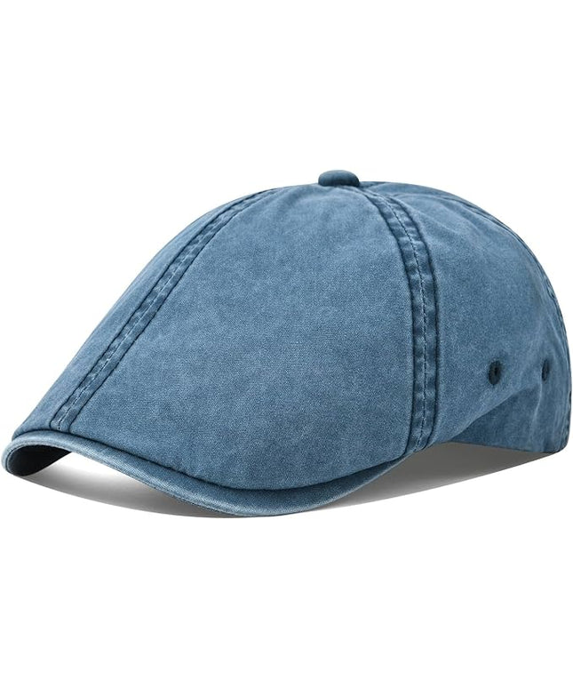 VOBOOM Cotton Washing Flat Cap Cabbie Hat Gatsby Ivy Irish Hunting Newsboy