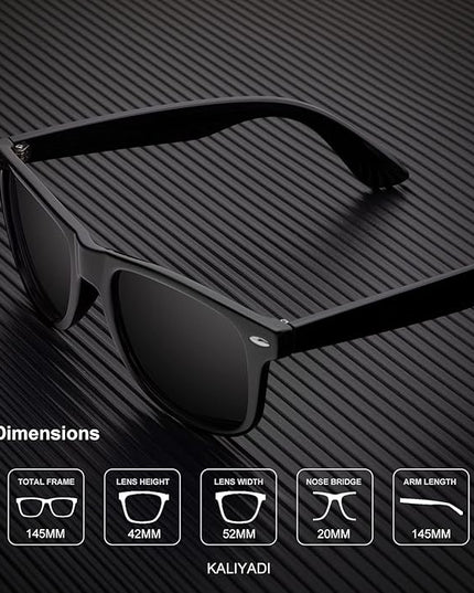 KALIYADI Polarized Sunglasses for Men and Women Semi-Rimless Frame Driving Sun glasses UV Blocking