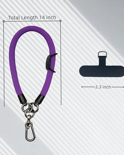 Phone Lanyard Wrist Strap Phone Strap Wrist Lanyard for Cell Phone Around the Hand with Lanyard Patch (Purple)