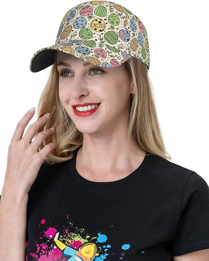 Easter Baseball Cap,Rabbit Eggs Baseball Hat,Fashion Snapback Hats Outdoor Trucker Hat for Women Men