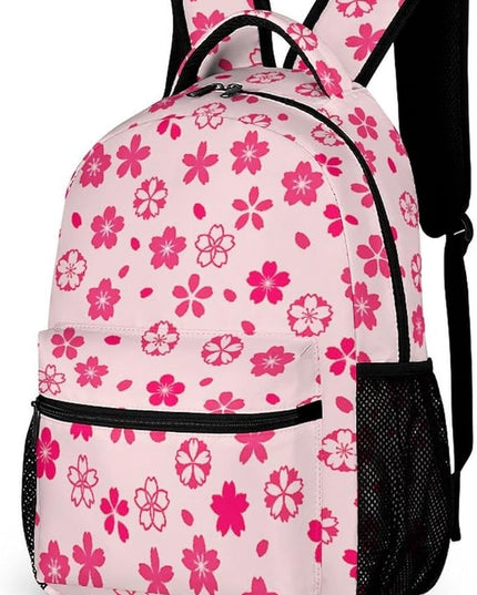 Fashion Pink Cherry Backpack Lightweight Large Capacity Laptop Daybag for Travel Work