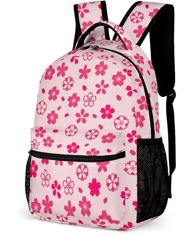 Fashion Pink Cherry Backpack Lightweight Large Capacity Laptop Daybag for Travel Work