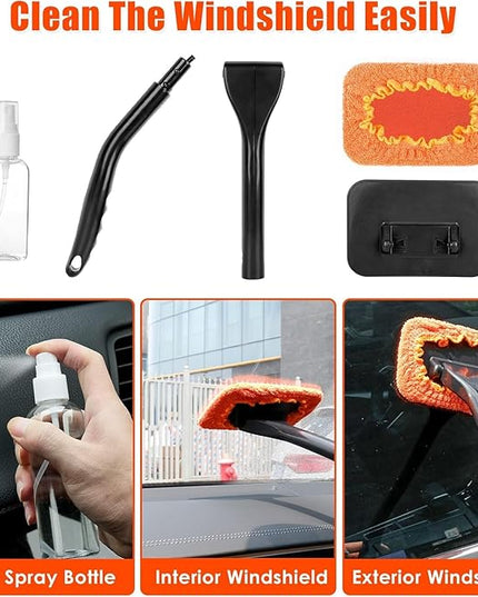 Viewsun Car Cleaning Kit, Orange 17pcs Car Interior Detailing Kit with High Power Handheld Vacuum, Detailing Brush Set, Windshield Cleaner, Cleaning Gel, Complete Auto Accessories for Women Men Teens
