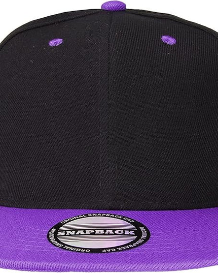Classic Snapback Hat Cap Hip Hop Style Flat Bill Blank Solid Color Adjustable Size