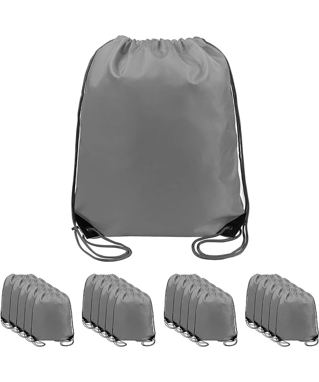BeeGreen Drawstring Backpack Bags 20,30,50 Packs Reflective String Bags for Gym Sport Trip Cinch Sack DIY for Women Men