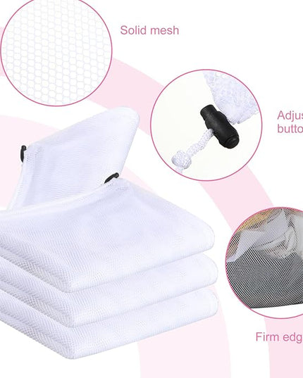 Berlune 30 Pack Large Mesh Laundry Bags, 24 x 36 Inch Bulk Wash Set with Drawstring for Commercial Use, Dorms, Vacation Rentals, Laundromats, Apartments & Facilities(White)