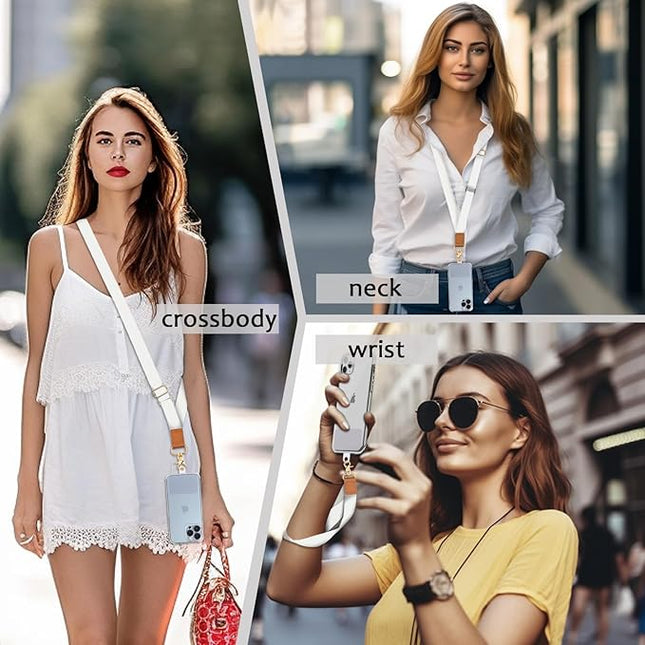 Phone Lanyard Crossbody Strap, Cell Phone Lanyards for around the Neck Cross Body, Wristlet Wrist Strap Adjustable for Women Keys Case Accessories Beach Travel Essentials
