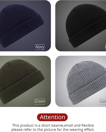 SATINIOR 6 Pieces Trawler Beanie Watch Hat Roll up Edge Skullcap Fisherman Beanie Unisex