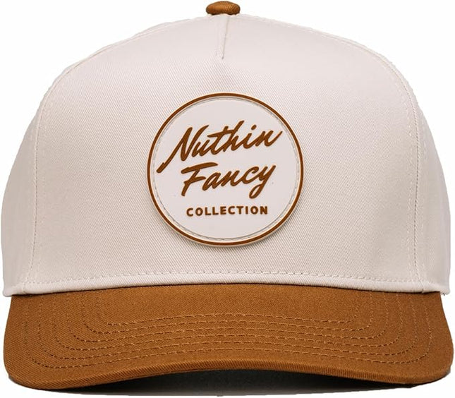 Nuthin Fancy Comus Snapback Hat, Everyday 5-Panel High Crown Canvas Trucker Hat for Men & Women