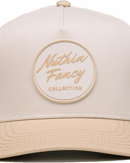 Nuthin Fancy Comus Snapback Hat, Everyday 5-Panel High Crown Canvas Trucker Hat for Men & Women