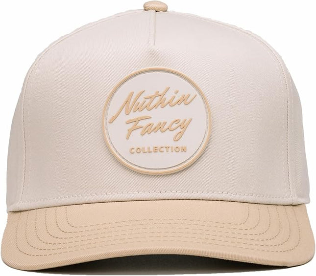 Nuthin Fancy Comus Snapback Hat, Everyday 5-Panel High Crown Canvas Trucker Hat for Men & Women
