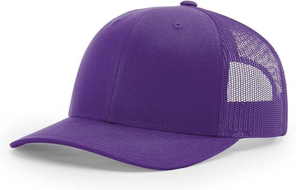 Richardson 112 Trucker Hat - Premium Adjustable Snapback Hat - Structured Six Panel Richardson Blank Caps