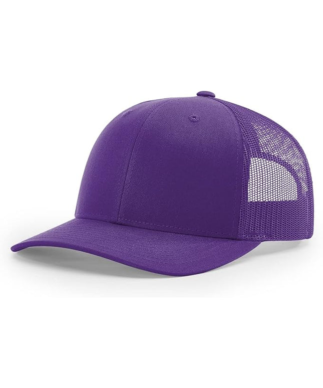 Richardson 112 Trucker Hat - Premium Adjustable Snapback Hat - Structured Six Panel Richardson Blank Caps