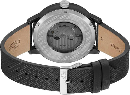 Lacoste.12.12 Men's Automatic Watch - Sporty Leather Strap - Water Resistant up to 5ATM/50 Meters - Self-Winding - Premium Fashion Timepiece - Gift for Him - 44mm