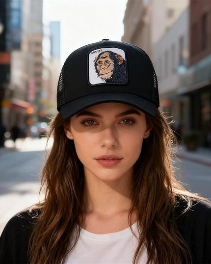 Classic Unisex Various Animal Series Embroidery Farm Adjustable Mesh Snapback Trucker Hat