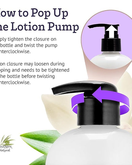 Southern Natural Goat Milk Lotion – Nourishing Face, Body & Hand Moisturizer for Dry & Sensitive Skin - Hydrating Cream, Gentle Skincare for Soft & Smooth Feel - Lavender Vanilla Scent - 12oz