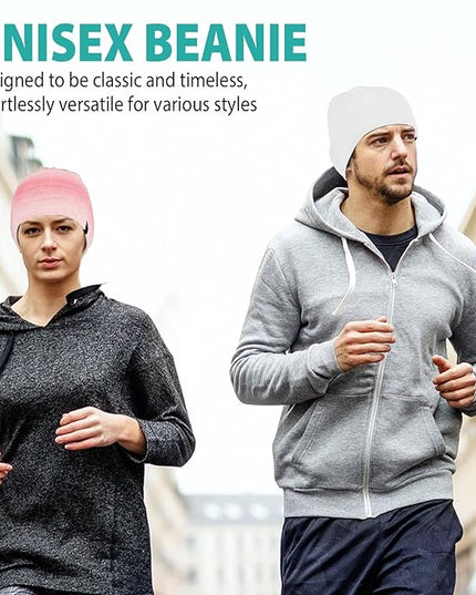Beanie for Men, Soft Cotton Beanie for Women, Warm Unisex Winter Hat, Running Skull Cap for Cold Weather Activities