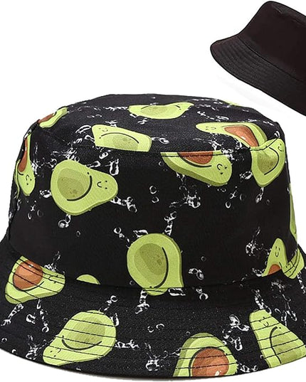 XYIYI Cute Bucket Hat Beach Fisherman Hats for Women, Reversible Double-Side-Wear