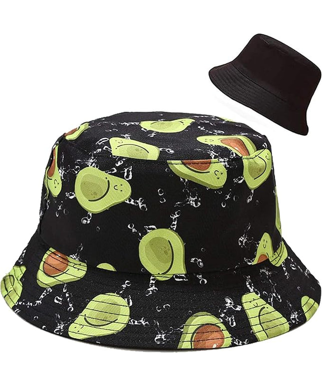 XYIYI Cute Bucket Hat Beach Fisherman Hats for Women, Reversible Double-Side-Wear