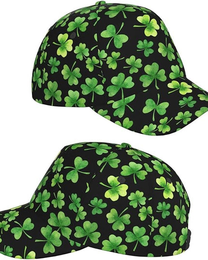 St. Patrick's Day Baseball Cap, Irish Green Clover Trucker Hat for Men Women, Fashion Adjustable Sun Visor Dad Hat
