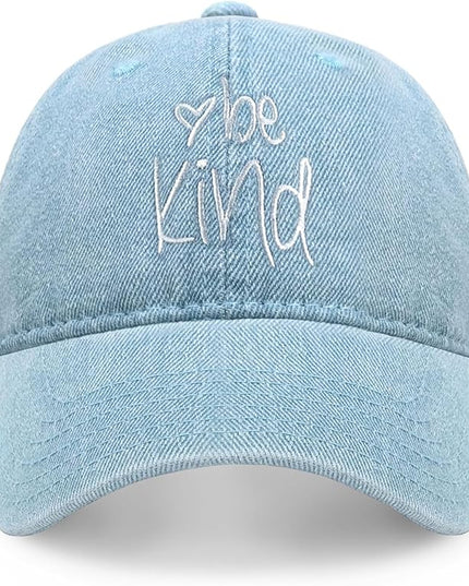 CHOK.LIDS Be Kind Trendy Womens Baseball Cap Unisex Fashion Cotton Polo Style Fun Inspirational Saying Seasonal Headwear