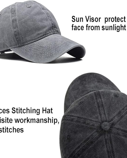 4 Pieces Toddler Baseball Hat Kid Baseball Cap Washed Cotton Adjustable Caps Hats for Boys Girls
