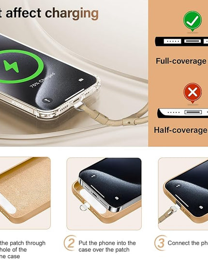 Dadanism Phone Wrist Strap, Universal Adjustable Hand Wrist Strap Lanyard for iPhone 17 and Most Smartphones, Multifunctional Patch Lanyard with Phone Tether Tab for Women and Men, Camel