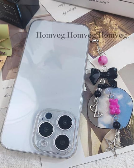 1-4PCS Cute Phone Charms Aesthetic Y2K Cell Phone Charms Strap Pink Strawberry Butterfly Star PhoneCharm Y2K Accessories for Bag Keychain Airpods Camera Pendants Decor