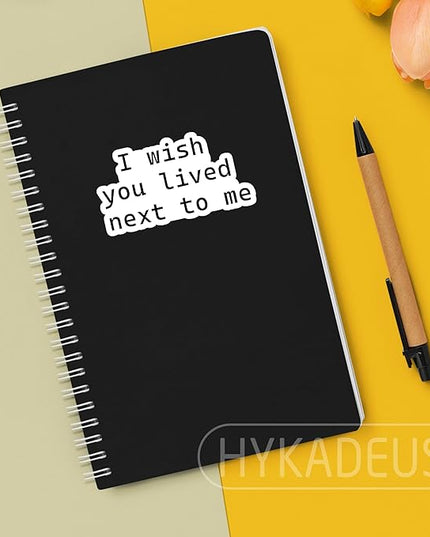 (3Pcs) Long Distance Friendship Sticker, I Wish You Lived Next to Me Vinyl Sticker Decals Thinking of You Gift for Best Friend, Sisters, Besties, Unique Friendship, Laptop, Water Bottle, 3" x 1.6 "