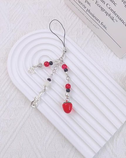 1-4PCS Cute Phone Charms Aesthetic Y2K Cell Phone Charms Strap Strawberry Butterfly Star PhoneCharm Y2K Accessories for Bag Keychain Airpods Camera Pendants Decor
