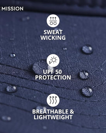 MISSION Cooling UPF Performance Hat - Unisex One Size Cap for Workouts, Golf & Running - Sweat & Water Activated Technology