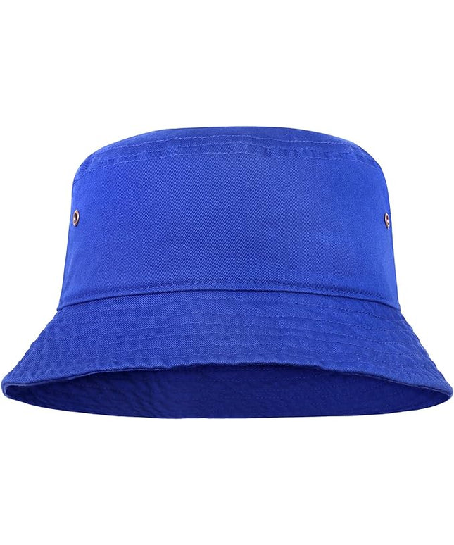 Falari Men Women Unisex Cotton Bucket Hat 100% Cotton Packable for Travel Fishing Hunting Summer Camp