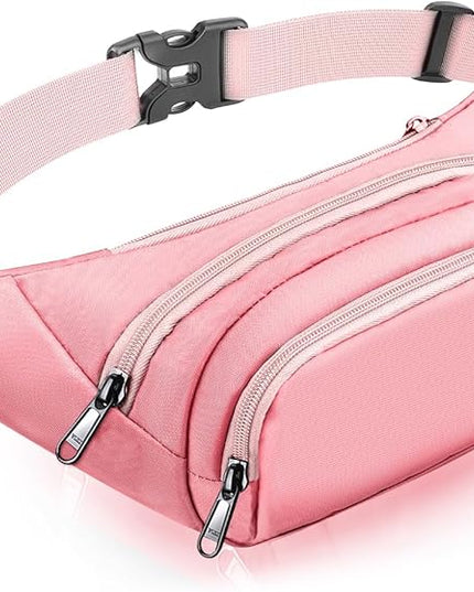 Large Fanny Pack for Women Men - Syican Waist bag with 3-Zipper Pockets, Gifts for Enjoy Sports Traveling Workout Casual Hands-Free crossbody bags Fits MAX 7.9'' iPad & 6.6'' Phone