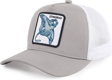 Classic Unisex Various Animal Series Embroidery Farm Adjustable Mesh Snapback Trucker Hat