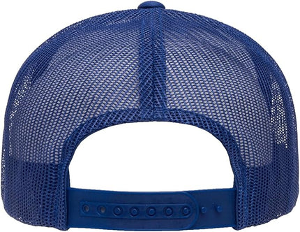 Yupoong 5-Panel YP Classic Trucker Cap | High Profile Flat Visor Snapback | OSFM | Bulk Packs Available