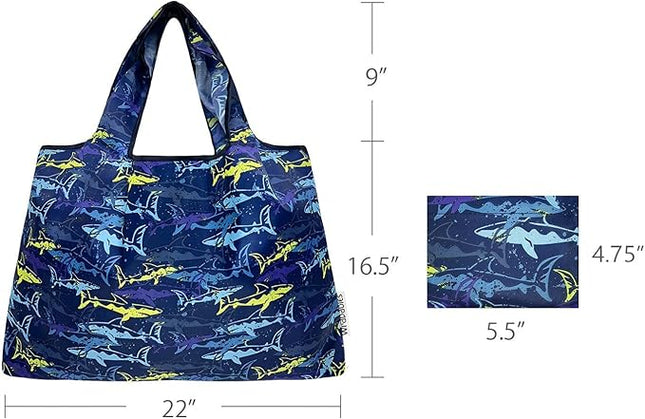 allydrew Large Foldable Tote Nylon Reusable Grocery Bags