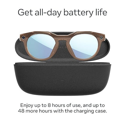 Oakley Meta HSTN, Brown Smoke | Smart AI Glasses for Men, Women — Performance for Sports, Athletes — Camera, Audio, Video — 8 Hour Battery — 3K HD Resolution — Deep Water Polarized Lenses