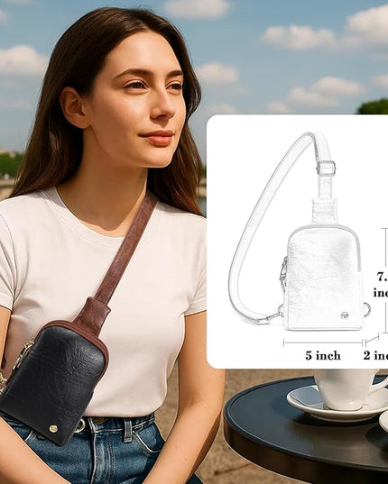 INICAT Sling Bag for Women Touchscreen Small Crossbody Cell Phone Purse Fanny Pack