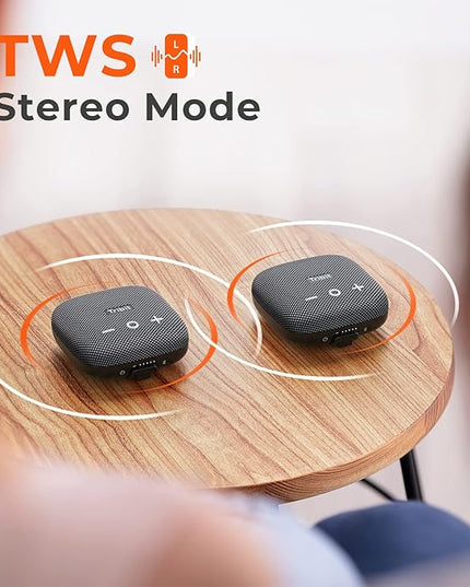 Tribit StormBox Micro 2 Wireless Portable Speaker: 10W Loud Deep Bass Sound, IP67 Waterproof Bike Speaker with Bluetooth 5.3, 12H Playtime, TWS Pairing for Camping Travel Hiking
