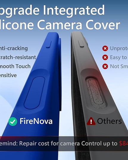FireNova Magnetic for iPhone 17 Pro Case, Compatible with MagSafe, [Integrated Silicone Camera Control Button] [Camera Protection] Anti-Scratch Microfiber Lining Phone Case, 6.3", Klein Blue